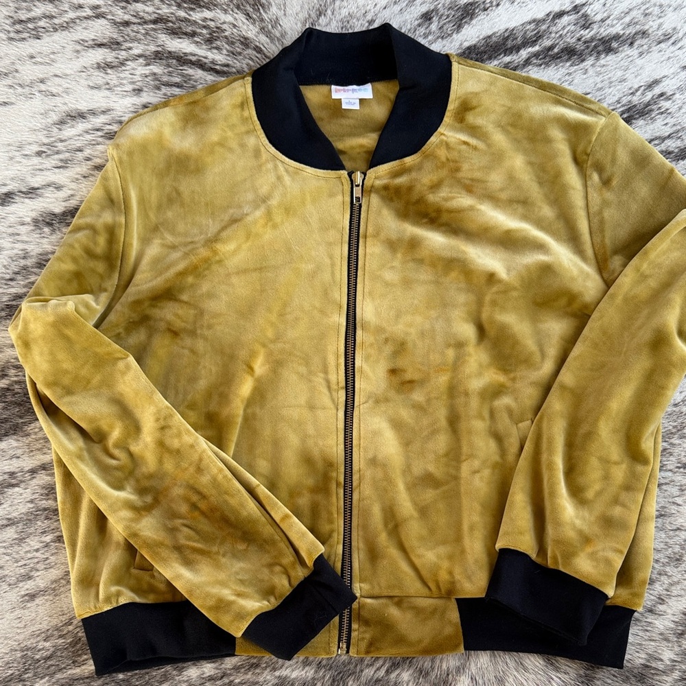 NWOT LuLaRoeStevie bomber jacket Black/ Mustard